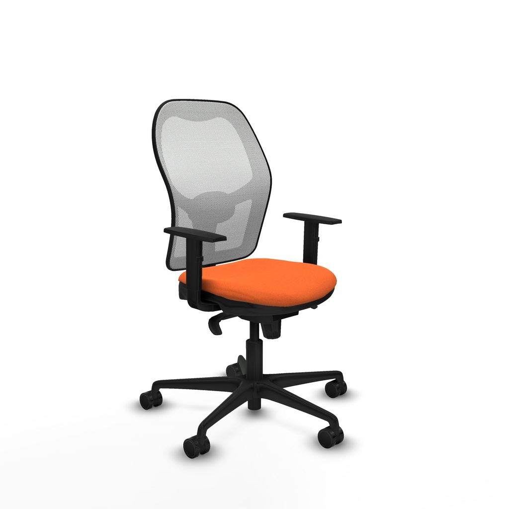 Jorquera sincro malla blanca bali naranja brazos 1D base nailon  ruedas 65mm nailon