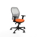Jorquera sincro malla blanca bali naranja brazos 2D base nailon  ruedas 65mm engomada