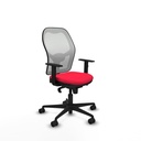 Jorquera sincro malla blanca bali rojo brazos 1D base nailon  ruedas 65mm nailon