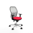 Jorquera sincro malla blanca bali rojo brazos 1D base aluminio  ruedas 65mm nailon