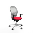 Jorquera sincro malla blanca bali rojo brazos 2D base aluminio  ruedas 65mm engomada