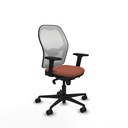 Jorquera sincro malla blanca bali marrón brazos 2D base nailon  ruedas 65mm nailon
