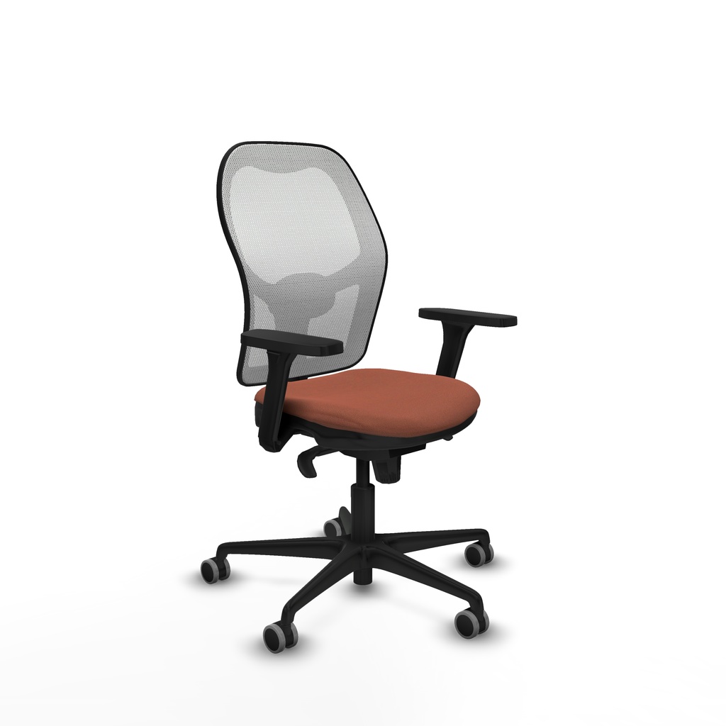 Jorquera sincro malla blanca bali marrón brazos 3D base nailon  ruedas 65mm engomada
