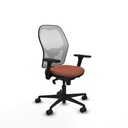 Jorquera sincro malla blanca bali marrón brazos 3D base nailon  ruedas 65mm nailon