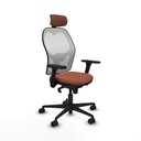 Jorquera sincro malla blanca bali marrón brazos 3D base nailon cabecero 2D ruedas 65mm nailon