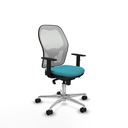 Jorquera sincro malla blanca bali turquesa brazos 1D base aluminio  ruedas 65mm nailon