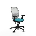 Jorquera sincro malla blanca bali turquesa brazos 2D base nailon  ruedas 65mm engomada