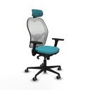 Jorquera sincro malla blanca bali turquesa brazos 3D base nailon cabecero 2D ruedas 65mm engomada