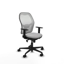 Jorquera sincro malla blanca bali gris claro brazos 1D base nailon  ruedas 65mm nailon