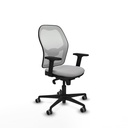 Jorquera sincro malla blanca bali gris claro brazos 2D base nailon  ruedas 65mm engomada