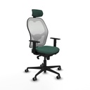 Jorquera sincro malla blanca bali verde botella brazos 1D base nailon cabecero 2D ruedas 65mm engomada