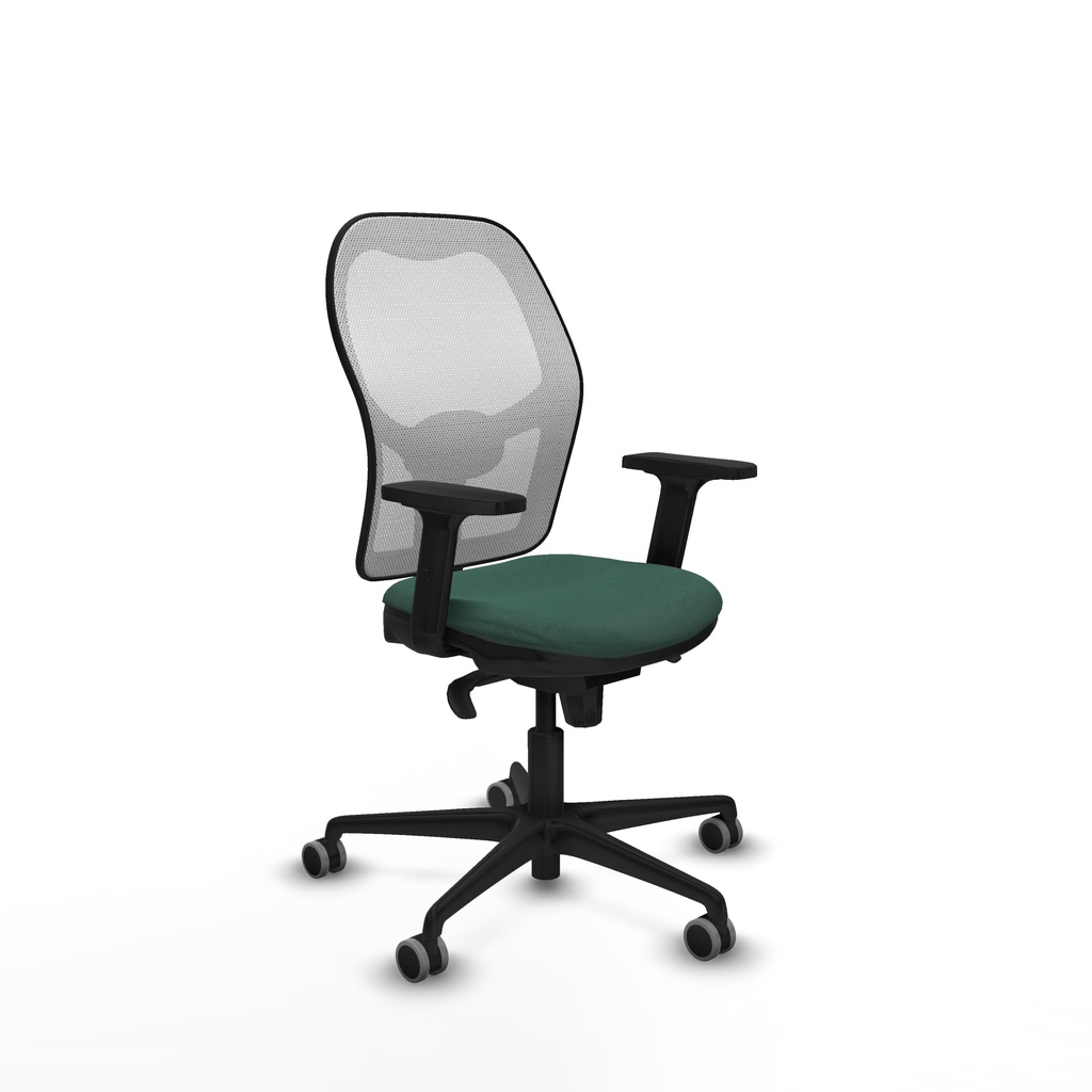 Jorquera sincro malla blanca bali verde botella brazos 2D base nailon  ruedas 65mm engomada