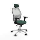 Jorquera sincro malla blanca bali verde botella brazos 2D base aluminio cabecero 2D ruedas 65mm engomada