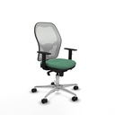 Jorquera sincro malla blanca bali verde esmeralda brazos 1D base aluminio  ruedas 65mm nailon