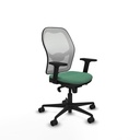 Jorquera sincro malla blanca bali verde esmeralda brazos 2D base nailon  ruedas 65mm nailon