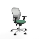 Jorquera sincro malla blanca bali verde esmeralda brazos 2D base aluminio  ruedas 65mm nailon