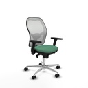 Jorquera sincro malla blanca bali verde esmeralda brazos 3D base aluminio  ruedas 65mm nailon