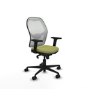 Jorquera sincro malla blanca bali verde oliva brazos 2D base nailon  ruedas 65mm nailon