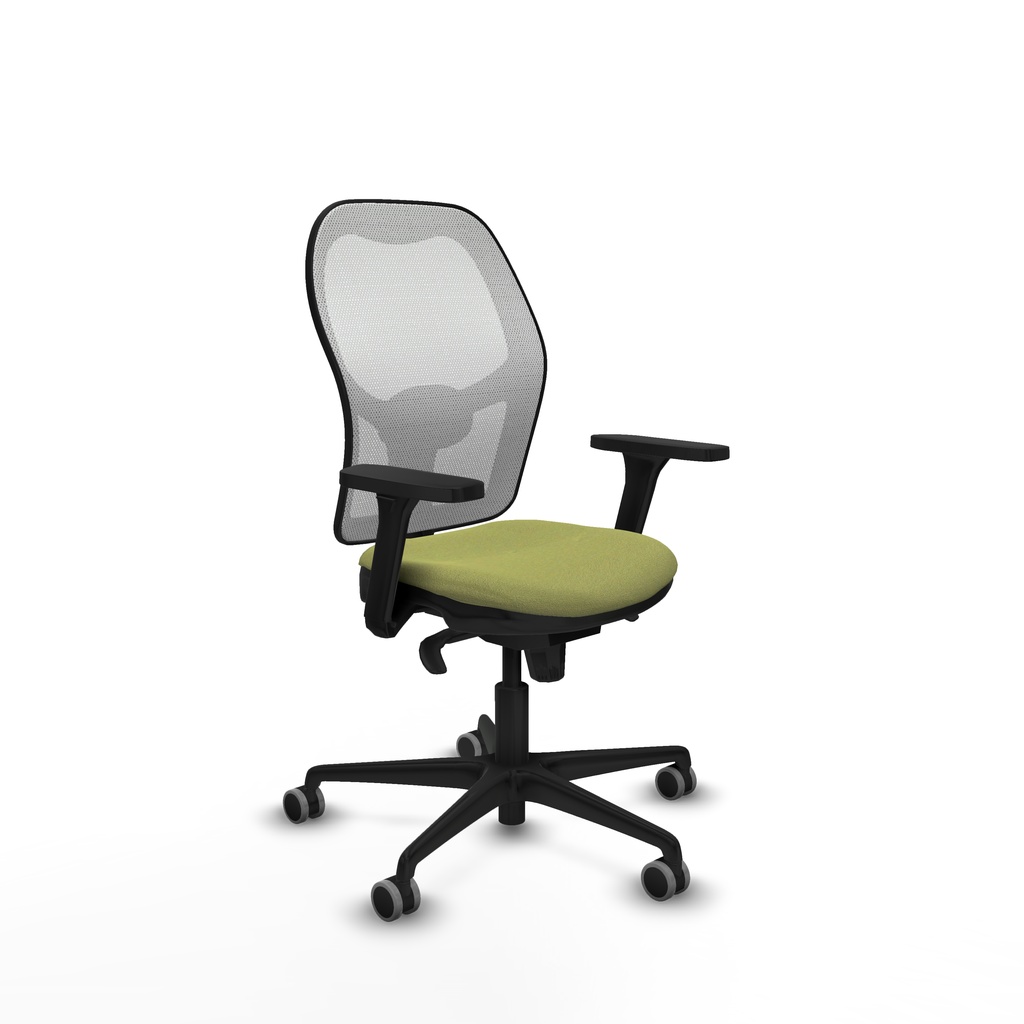 Jorquera sincro malla blanca bali verde oliva brazos 3D base nailon  ruedas 65mm engomada