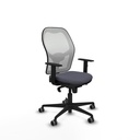 Jorquera sincro malla blanca bali gris oscuro brazos 1D base nailon  ruedas 65mm engomada