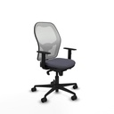 Jorquera sincro malla blanca bali gris oscuro brazos 1D base nailon  ruedas 65mm nailon