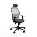 Jorquera sincro malla blanca bali gris oscuro brazos 1D base nailon cabecero 2D ruedas 65mm nailon