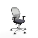 Jorquera sincro malla blanca bali gris oscuro brazos 1D base aluminio  ruedas 65mm engomada