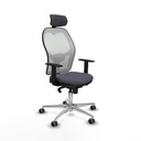 Jorquera sincro malla blanca bali gris oscuro brazos 1D base aluminio cabecero 2D ruedas 65mm engomada