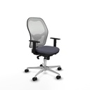 Jorquera sincro malla blanca bali gris oscuro brazos 1D base aluminio  ruedas 65mm nailon