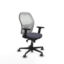 Jorquera sincro malla blanca bali gris oscuro brazos 2D base nailon  ruedas 65mm engomada