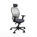 Jorquera sincro malla blanca bali gris oscuro brazos 2D base nailon cabecero 2D ruedas 65mm nailon