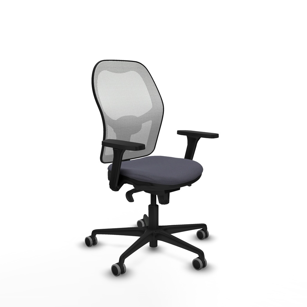 Jorquera sincro malla blanca bali gris oscuro brazos 3D base nailon  ruedas 65mm engomada