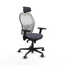 Jorquera sincro malla blanca bali gris oscuro brazos 3D base nailon cabecero 2D ruedas 65mm engomada
