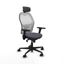 Jorquera sincro malla blanca bali gris oscuro brazos 3D base nailon cabecero 2D ruedas 65mm nailon