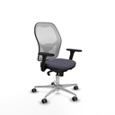 Jorquera sincro malla blanca bali gris oscuro brazos 3D base aluminio  ruedas 65mm engomada