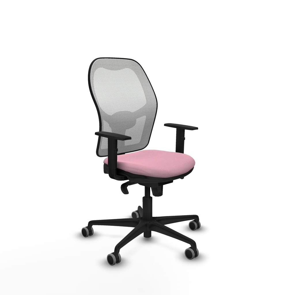 Jorquera sincro malla blanca bali rosa brazos 1D base nailon  ruedas 65mm engomada
