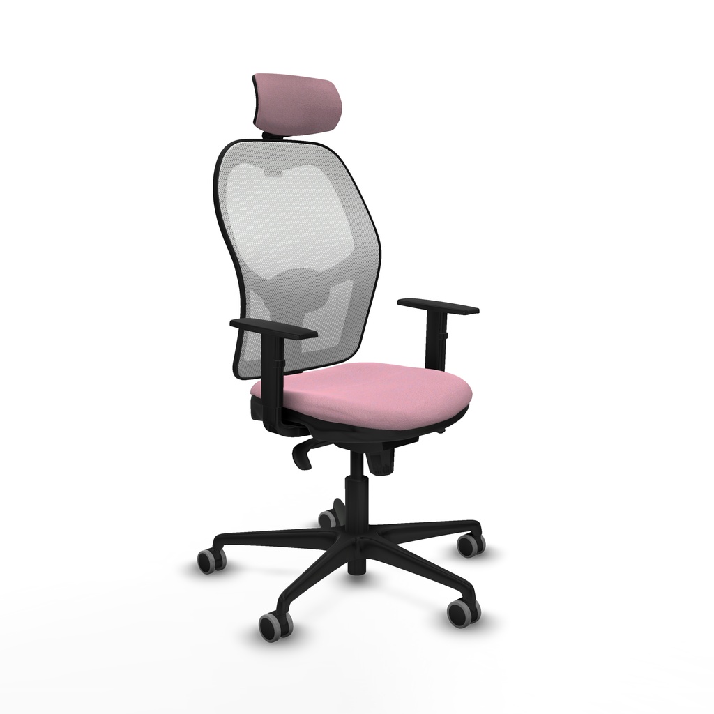 Jorquera sincro malla blanca bali rosa brazos 1D base nailon cabecero 2D ruedas 65mm engomada
