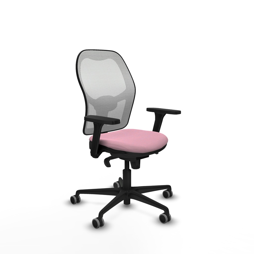 Jorquera sincro malla blanca bali rosa brazos 3D base nailon  ruedas 65mm engomada