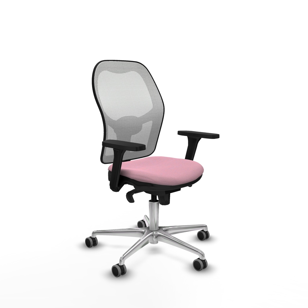 Jorquera sincro malla blanca bali rosa brazos 3D base aluminio  ruedas 65mm engomada