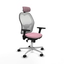 Jorquera sincro malla blanca bali rosa brazos 3D base aluminio cabecero 2D ruedas 65mm nailon
