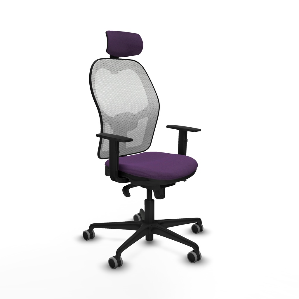Jorquera sincro malla blanca bali morado brazos 1D base nailon cabecero 2D ruedas 65mm engomada