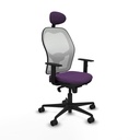 Jorquera sincro malla blanca bali morado brazos 1D base nailon cabecero fijo ruedas 65mm nailon