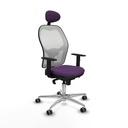 Jorquera sincro malla blanca bali morado brazos 1D base aluminio cabecero fijo ruedas 65mm engomada