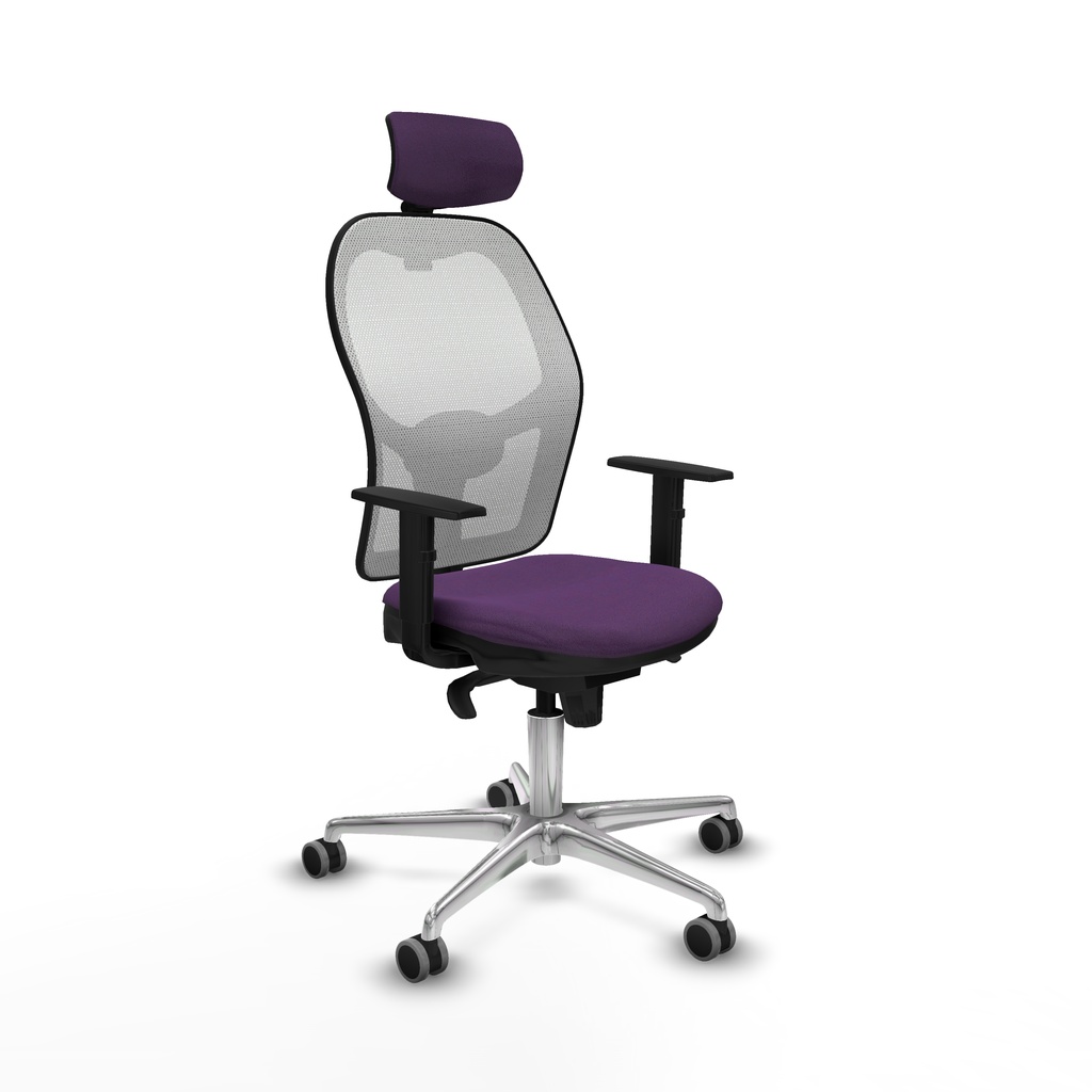 Jorquera sincro malla blanca bali morado brazos 1D base aluminio cabecero 2D ruedas 65mm engomada