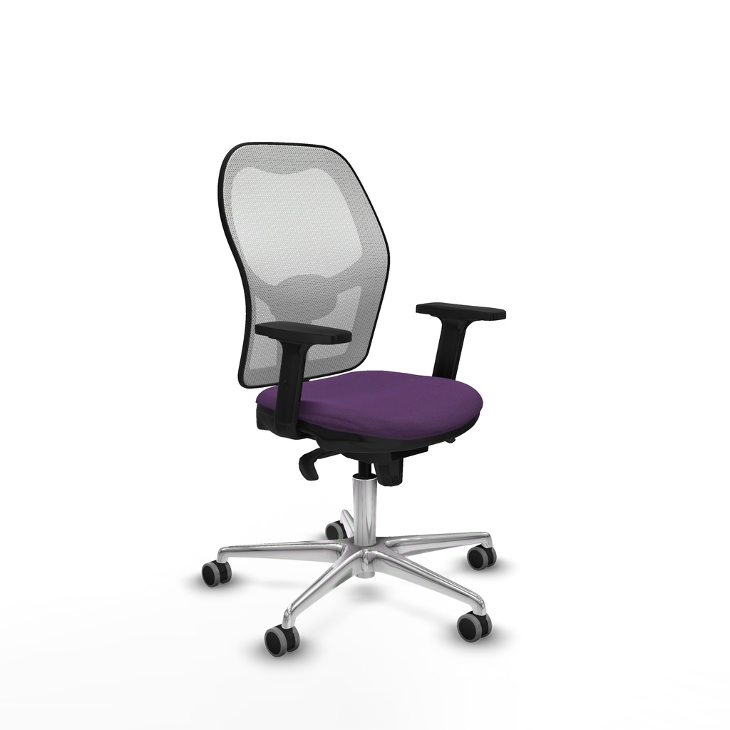 Jorquera sincro malla blanca bali morado brazos 2D base aluminio  ruedas 65mm engomada