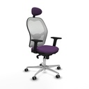 Jorquera sincro malla blanca bali morado brazos 2D base aluminio cabecero fijo ruedas 65mm engomada
