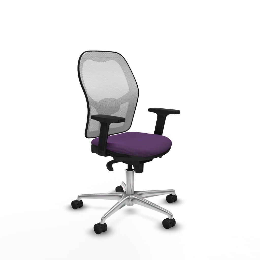 Jorquera sincro malla blanca bali morado brazos 2D base aluminio  ruedas 65mm nailon