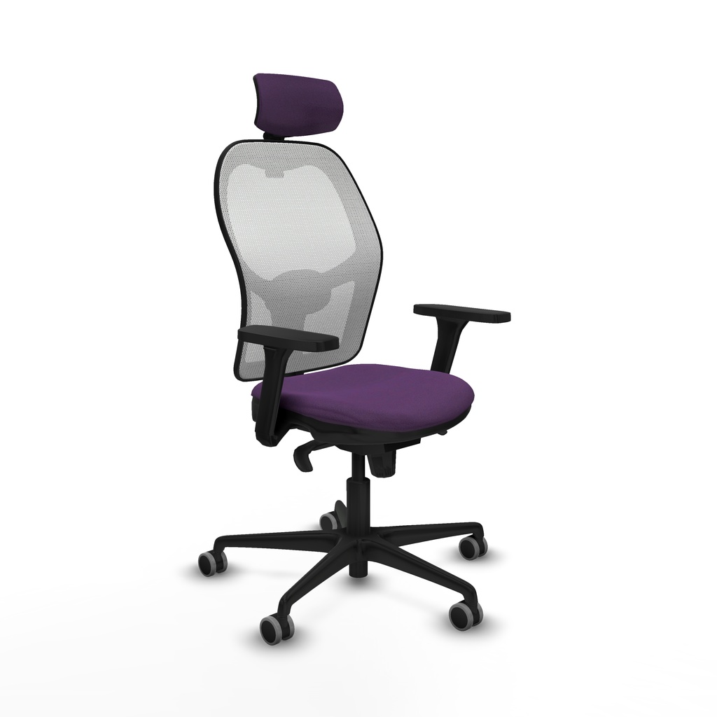 Jorquera sincro malla blanca bali morado brazos 3D base nailon cabecero 2D ruedas 65mm engomada