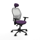 Jorquera sincro malla blanca bali morado brazos 3D base nailon cabecero fijo ruedas 65mm nailon