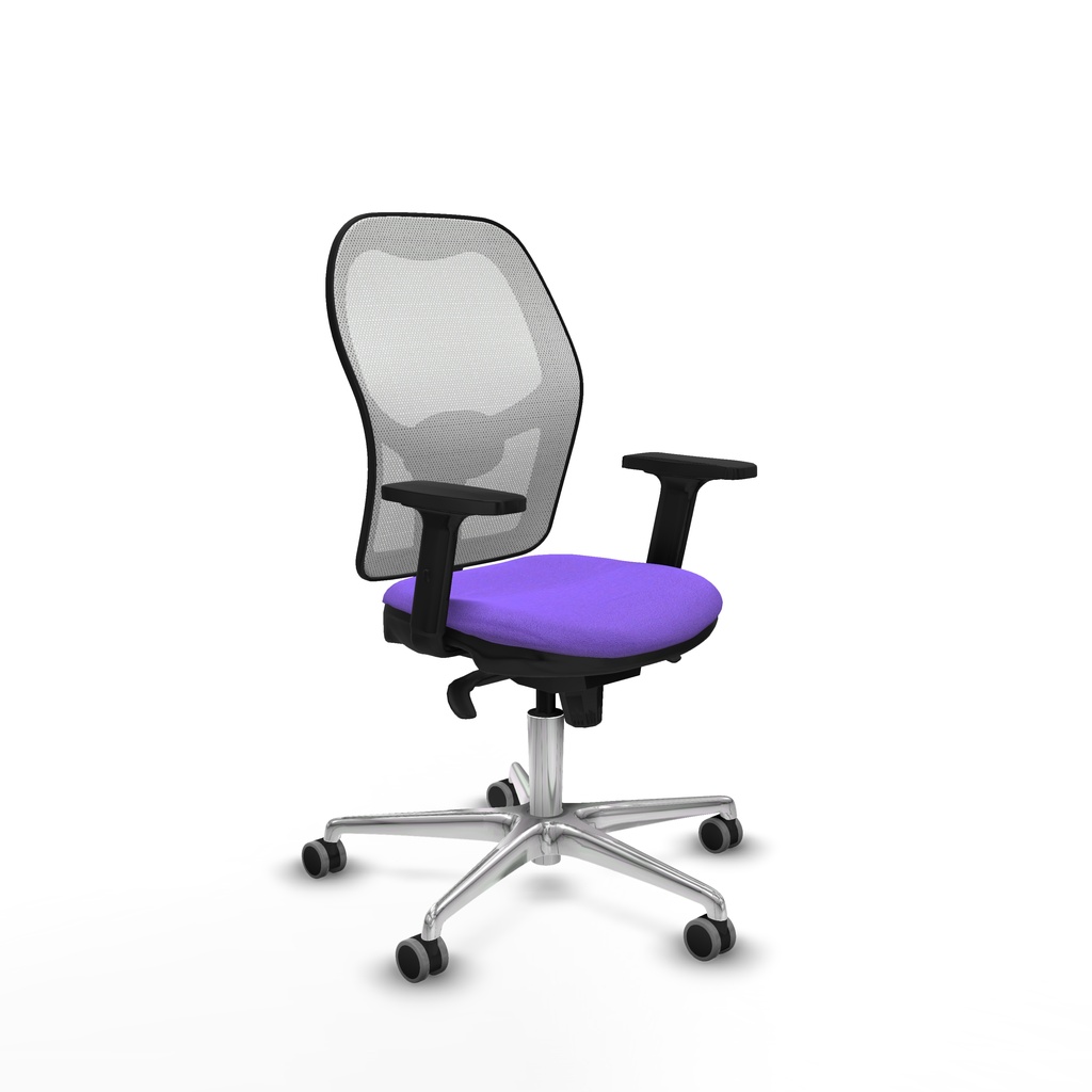 Jorquera sincro malla blanca bali lila brazos 2D base aluminio  ruedas 65mm engomada